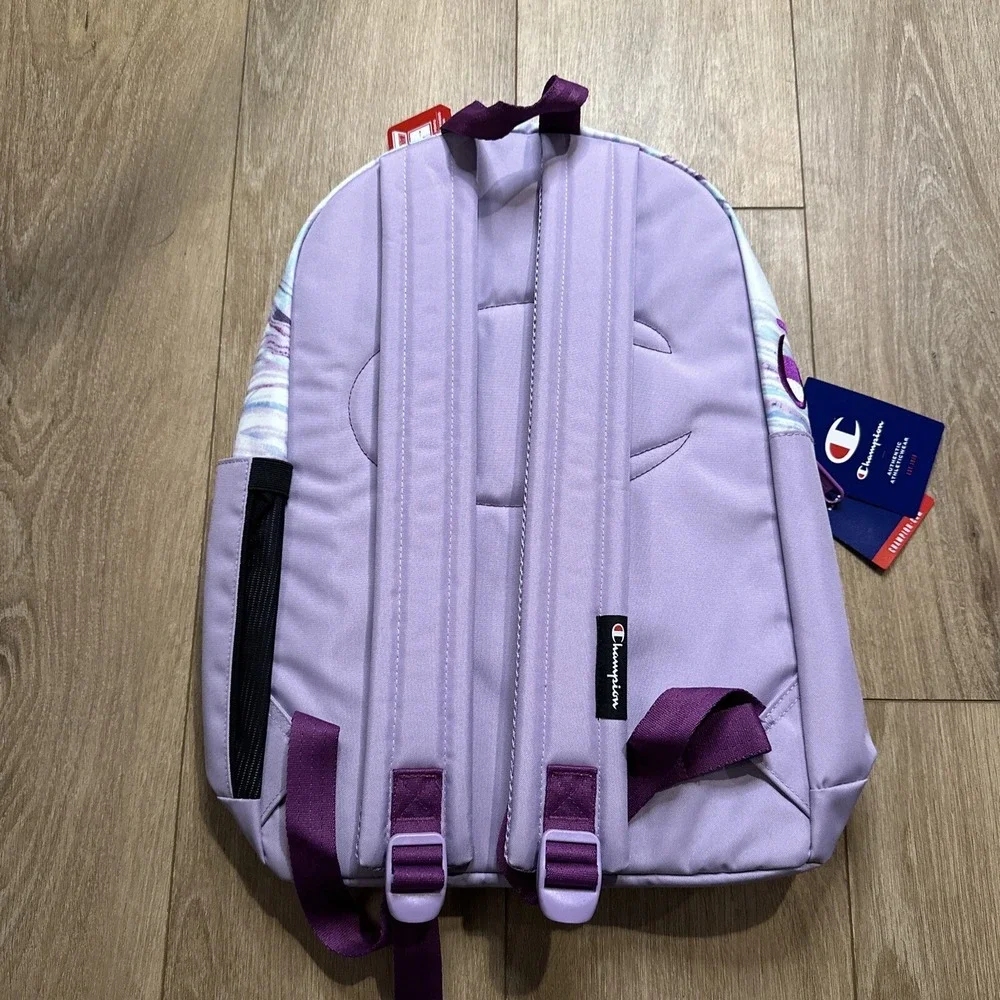 NEW Champion Backpack Lilac Large Laptop Pocket Bottle‎ Pocket Front Zip Pocket